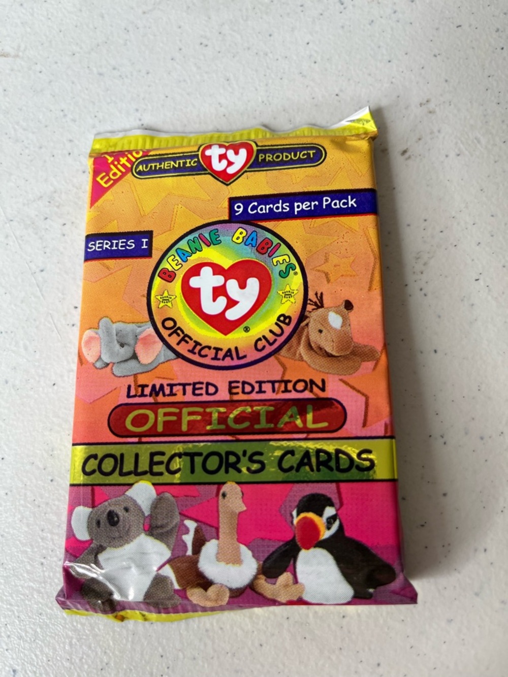Ty Beanie Babies Collector's Cards Pack - Pink/Yellow/Orange